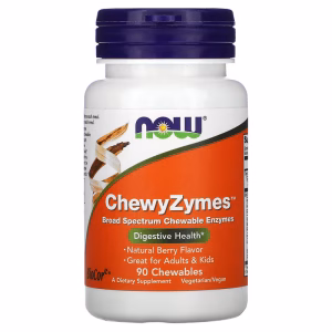 NOW Foods, ChewyZymes, Natural Berry Flavour, 90 Chewables