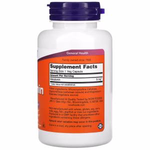 NOW Foods, Melatonin, 5 mg, 180 Veg Capsules - Image 7