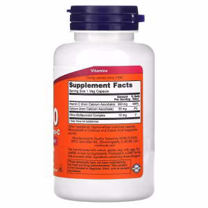 NOW Foods, C-500, Calcium Ascorbate-C, 100 Veg Capsules - Image 7