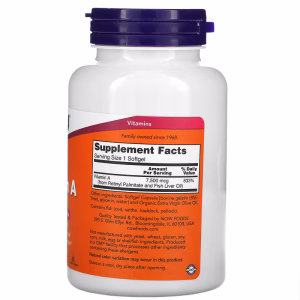NOW Foods, Vitamin A, 7,500 mcg (25,000 IU), 250 Softgels - Image 6