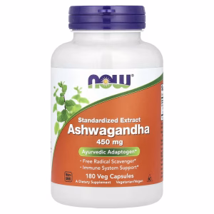 NOW Foods, Standardised Extract Ashwagandha, 450 mg, 180 Veg Capsules