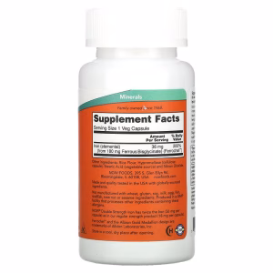 NOW Foods, Iron, 36 mg, 90 Veg Capsules - Image 6
