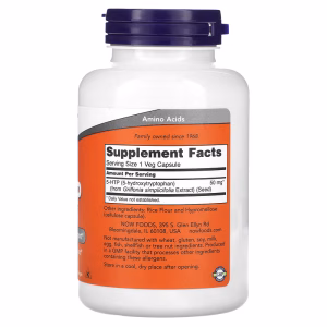 NOW Foods, 5-HTP, 50 mg, 180 Veg Capsules - Image 6