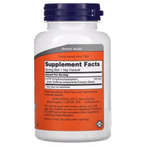 NOW Foods, 5-HTP, 100 mg, 120 Veg Capsules - Image 6