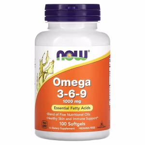 NOW Foods, Omega 3-6-9, 1,000 mg, 100 Softgels