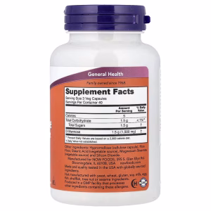 NOW Foods, D-Mannose, 500 mg, 120 Veg Capsules - Image 7