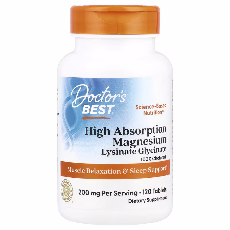 Doctor's Best, High Absorption Magnesium, 120 Tablets, (100 mg per Tablet)