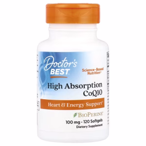 Doctor's Best, High Absorption CoQ10, 100 mg, 120 Soft Gel Capsules