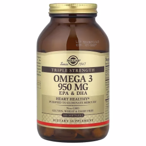 Solgar, Omega 3, EPA & DHA, Triple Strength, 950 mg, 100 Softgels
