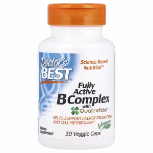 Doctor's Best, Fully Active B Complex with Quatrefolic®, 30 Veggie Caps
