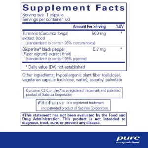 Pure Encapsulations®Curcumin 500 with Bioperine® - Image 2