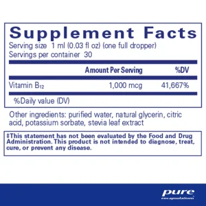 Pure Encapsulations®B12 liquid - Image 2