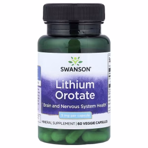Swanson, Lithium Orotate, 5 mg, 60 Veg Capsules