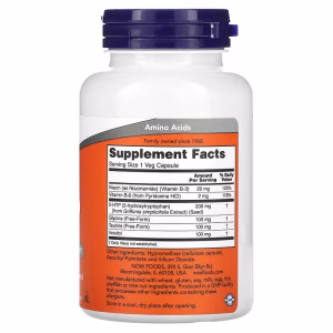NOW Foods, 5-HTP, 200 mg, 120 Veg Capsules - Image 6