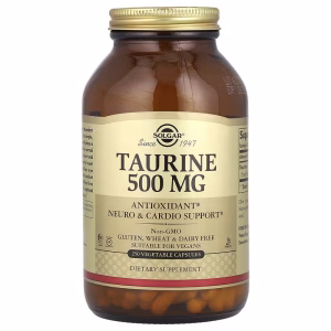 Solgar, Taurine, 500 mg, 250 Vegetable Capsules