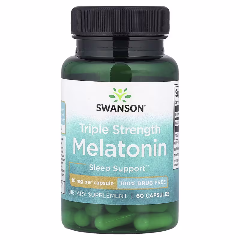 Swanson, Melatonin, Triple Strength, 10 mg, 60 Capsules