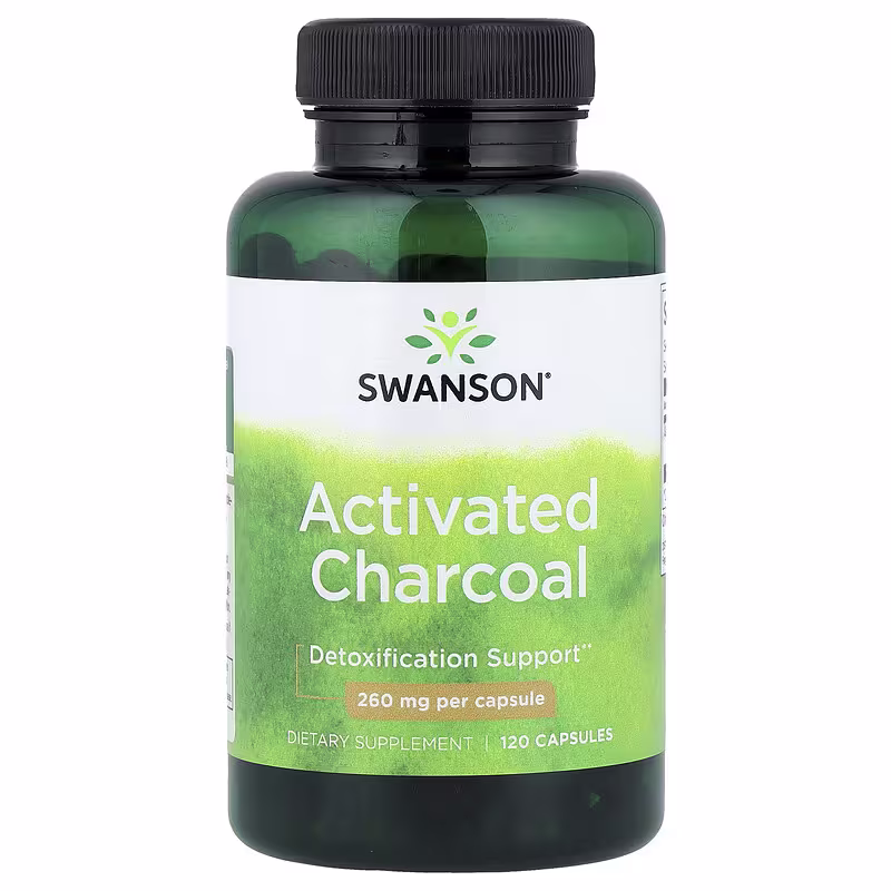 Swanson, Activated Charcoal, 260 mg, 120 Capsules