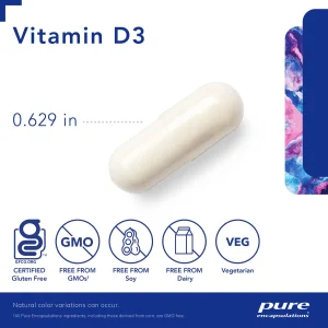 Pure encapsulations®Vitamin D3 125 mcg (5,000 IU) - Image 3