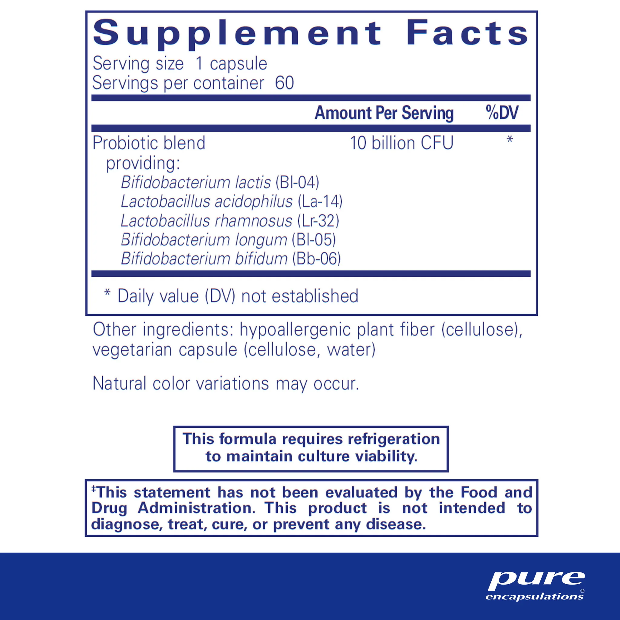 Pure encapsulations®Probiotic-5 60 Capsules - Image 2