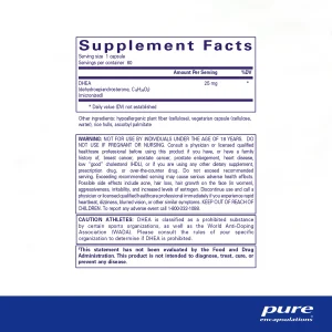 Pure Encapsulations®DHEA 25 mg - Image 2