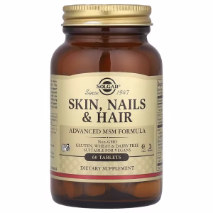 Solgar, Skin, Nails & Hair, Advanced MSM Formula, 60 Tablets