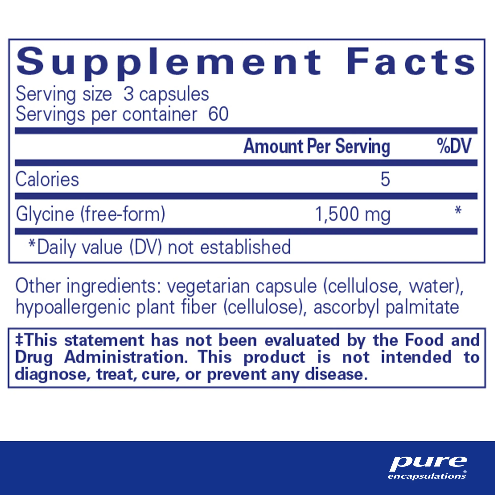 Pure encapsulations®Glycine 180 Capsules - Image 2
