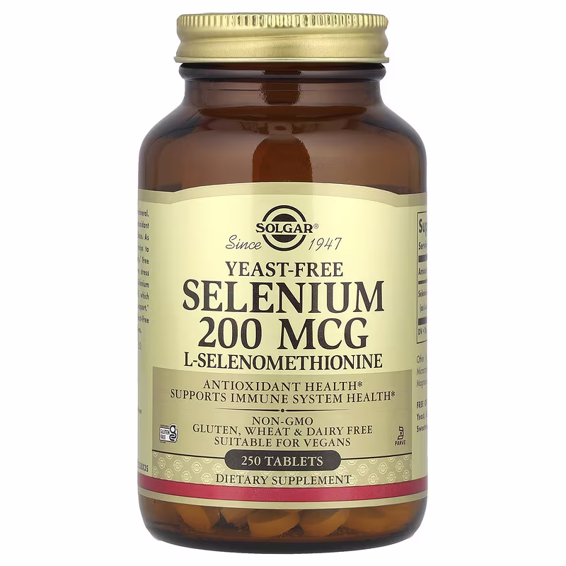 Solgar, Selenium, Yeast-Free, 200 mcg, 250 Tablets