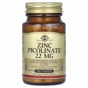 Solgar, Zinc Picolinate, 22 mg, 100 Tablets