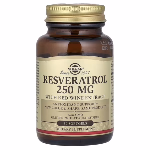 Solgar, Resveratrol With Red Wine Extract, 30 Softgels
