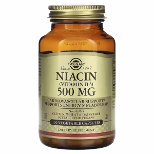 Solgar, Niacin (Vitamin B3), 500 mg, 100 Vegetable Capsules