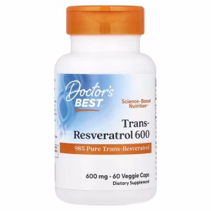 Doctor's Best, Trans-Resveratrol 600, 600 mg, 60 Veggie Caps