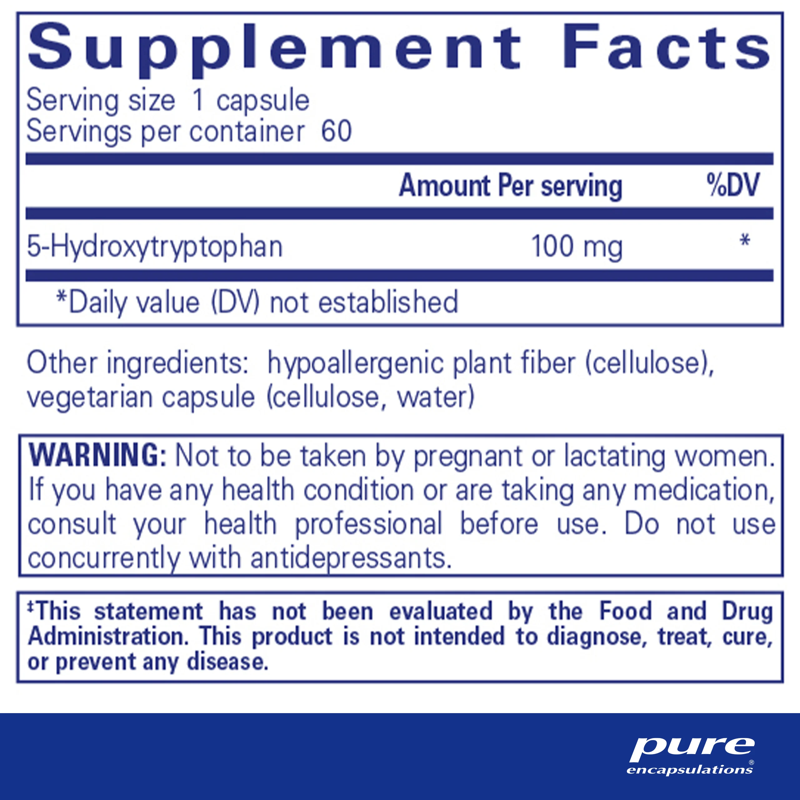 Pure encapsulations®5-HTP 100 mg - Image 2