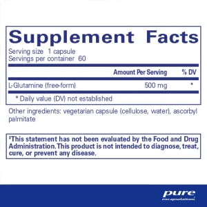 Pure encapsulations®L-Glutamine 500 mg90 Capsules - Image 2