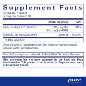 Pure Encapsulations®B12 Folate - Image 2