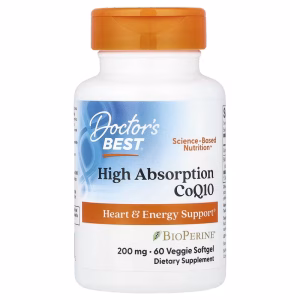 Doctor's Best, High Absorption CoQ10, 60 Veggie Softgel Potency: 200 mg