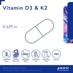 Pure encapsulations®Vitamin D3 & K2 - Image 3