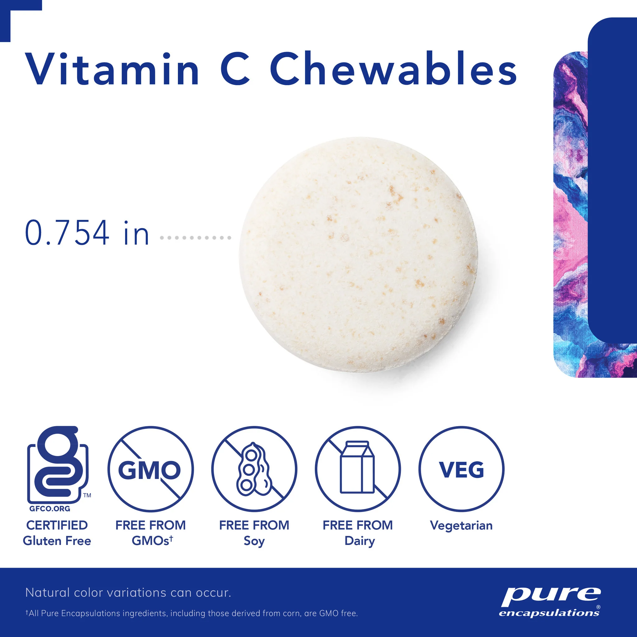 Pure encapsulations®Vitamin C chewables 60 Tablets - Image 3