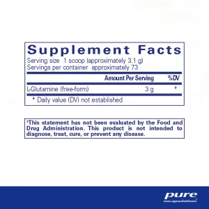 Pure encapsulations®L-Glutamine powder 8 Ounces - Image 2