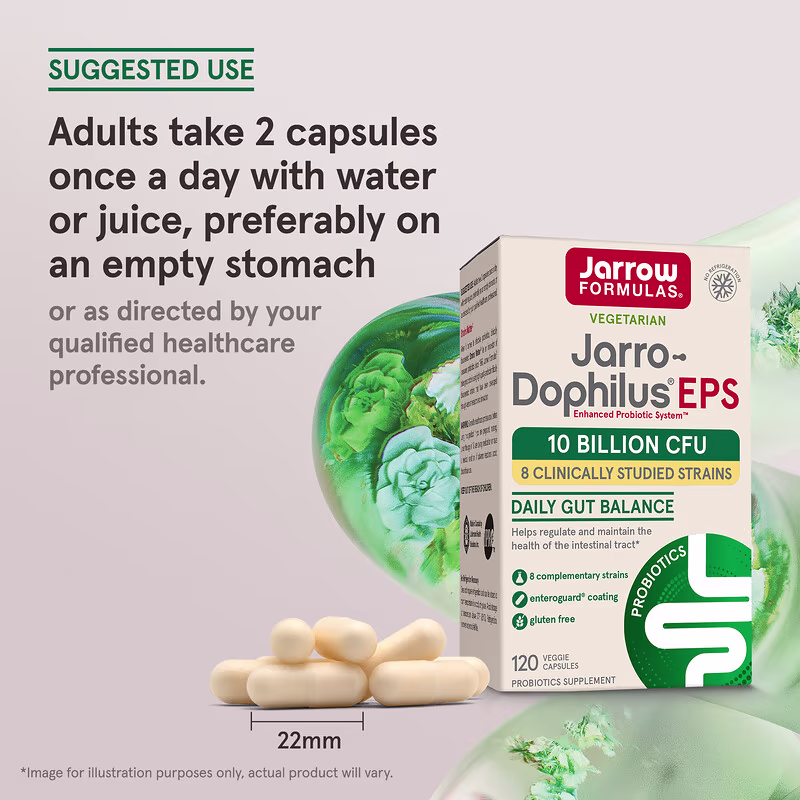 Jarrow Formulas, Jarro-Dophilus® EPS, 120 Veggie Caps (5 Billion CFU per Capsule) - Image 2