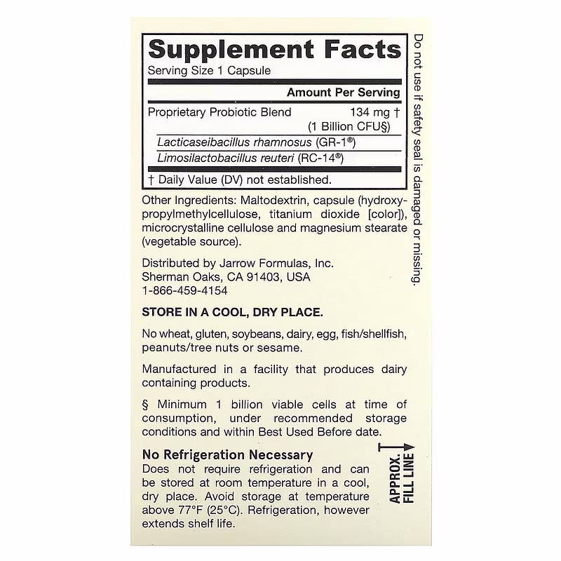 Jarrow Formulas, Vegan Fem Dophilus, 1 Billion CFU, 60 Veg Capsules - Image 3