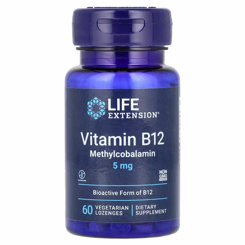 Life Extension, Vitamin B12 Methylcobalamin, 5 mg, 60 Vegetarian Pastilles