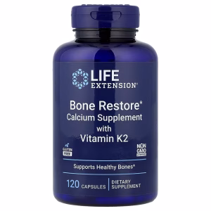 Life Extension, Bone Restore, Calcium Supplement with Vitamin K2, 120 Capsules