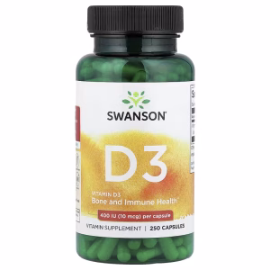 Swanson, Vitamin D3, 10 mcg (400 IU), 250 Capsules