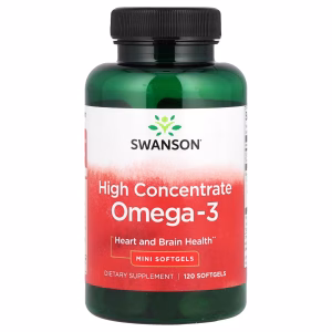 Swanson, Omega-3, High Concentrate, 120 Mini Softgels