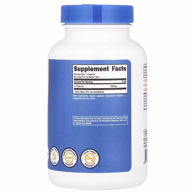 Nutricost, L-Theanine, 200 mg, 240 Capsules - Image 2