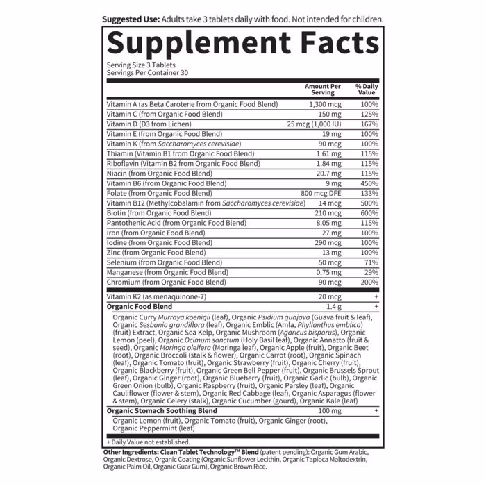 Garden of Life Organics Prenatal Multi Tablets - Image 2