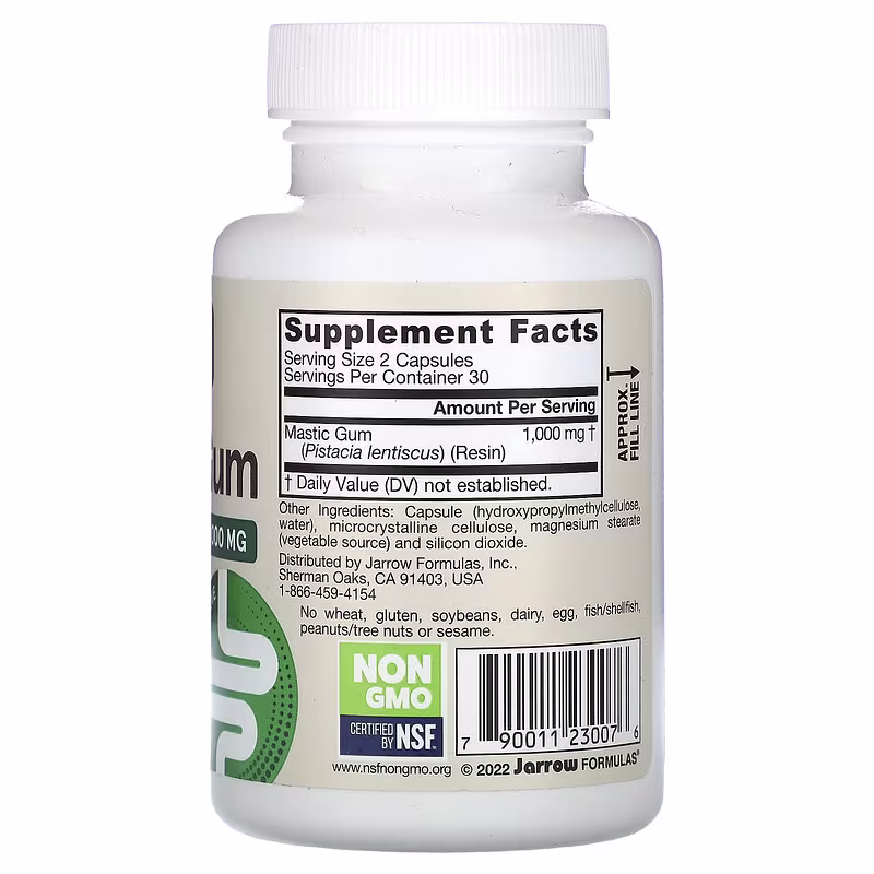 Jarrow Formulas, Vegan Mastic Gum, 60 Veg Capsules (500 mg per Capsule) - Image 2