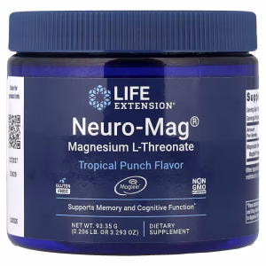 Life Extension, Neuro-Mag Magnesium L-Threonate, Tropical Punch, 3.293 oz (93.35 g)