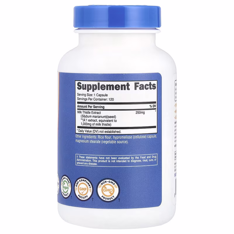 Nutricost, Milk Thistle, 1,000 mg, 120 Capsules - Image 2