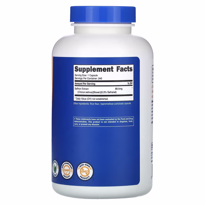 Nutricost, Saffron, 88.5 mg, 240 Capsules - Image 2